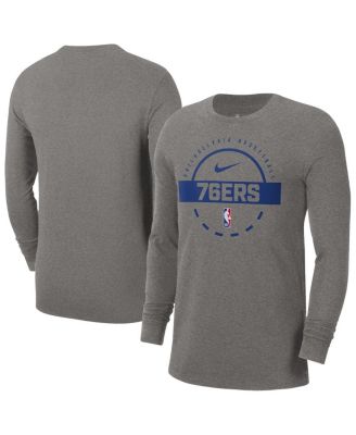 Nike - Men's Charcoal Philadelphia 76ers Authentic Long Sleeve Practice T-Shirt