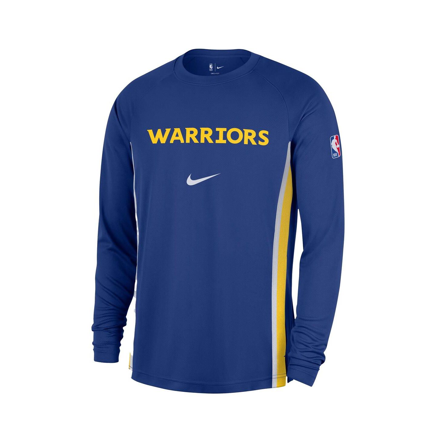 Мужская рубашка Nike Royal Golden State Warriors 2025/26 Authentic Pre-Game Legend Dri-FIT Long Sleeve Shooting — фото 2
