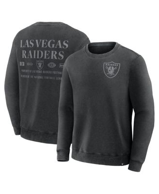 Fanatics - Men's Black Las Vegas Raiders Deep Route Pullover Sweatshirt