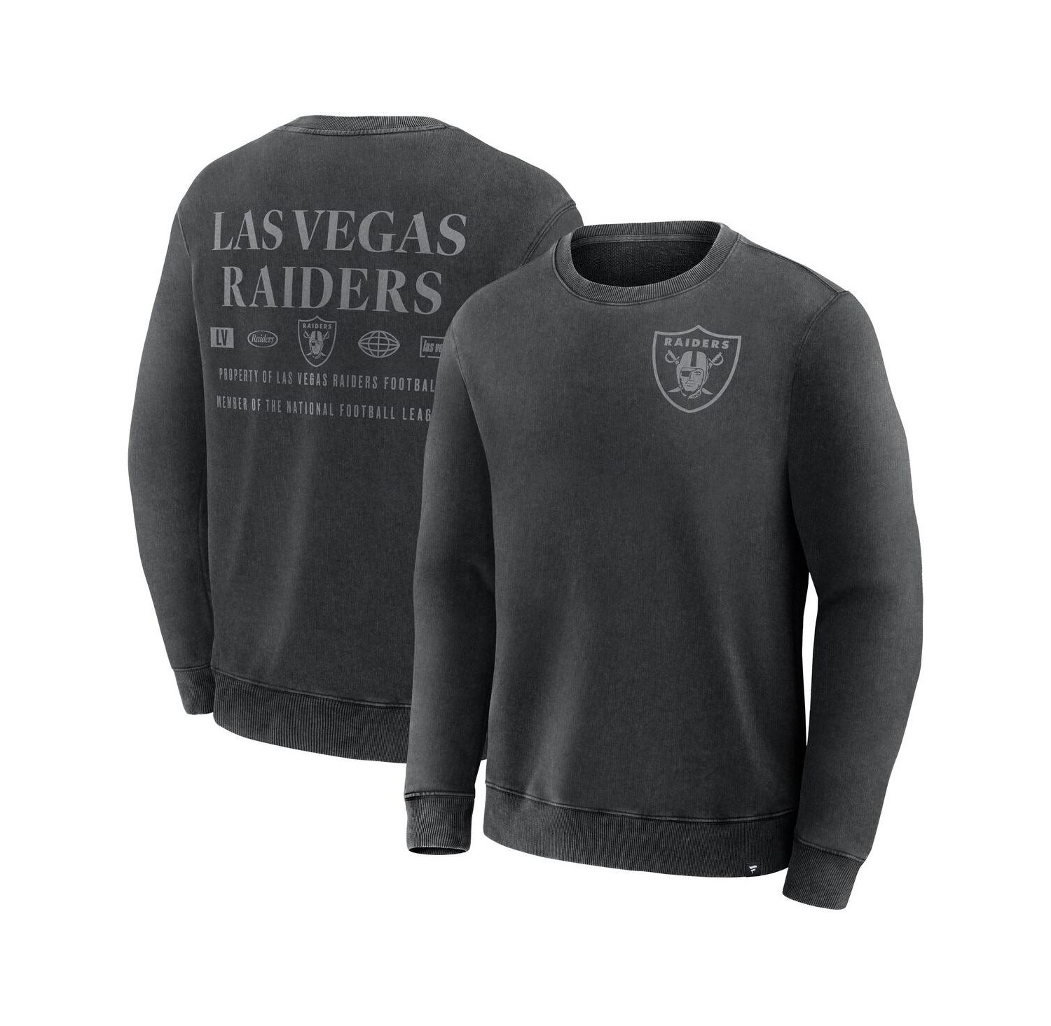 Men's Black Las Vegas Raiders Deep Route Pullover Sweatshirt