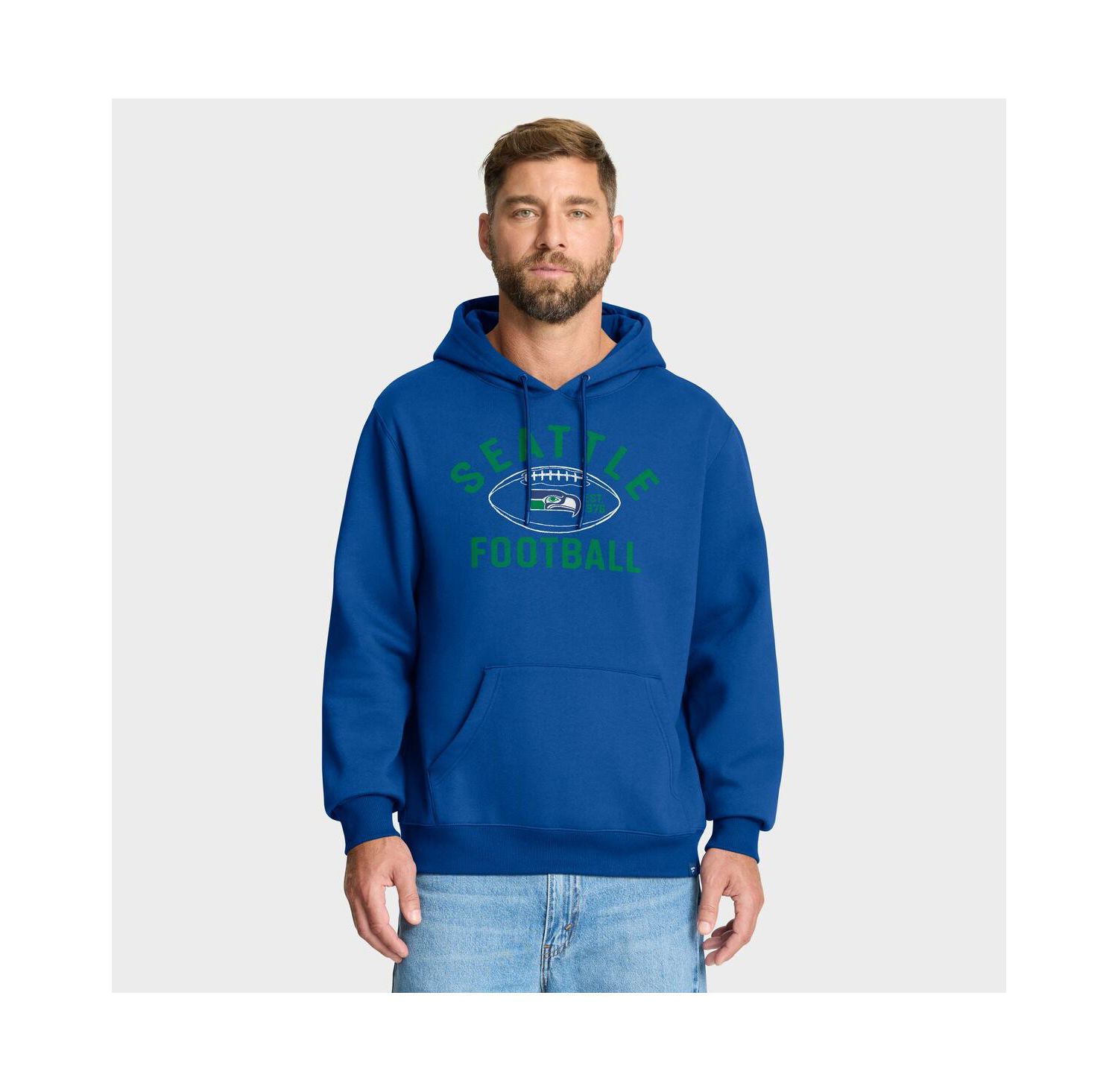 Men's Royal Seattle Seahawks Fumblerooski Legacy Pullover Hoodie