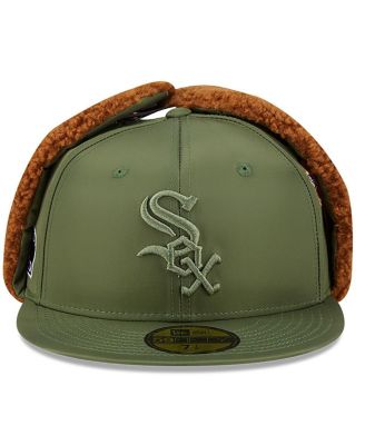 x Alpha Industries Men's Olive Chicago White Sox Dog Ear 59FIFTY Fitted Hat