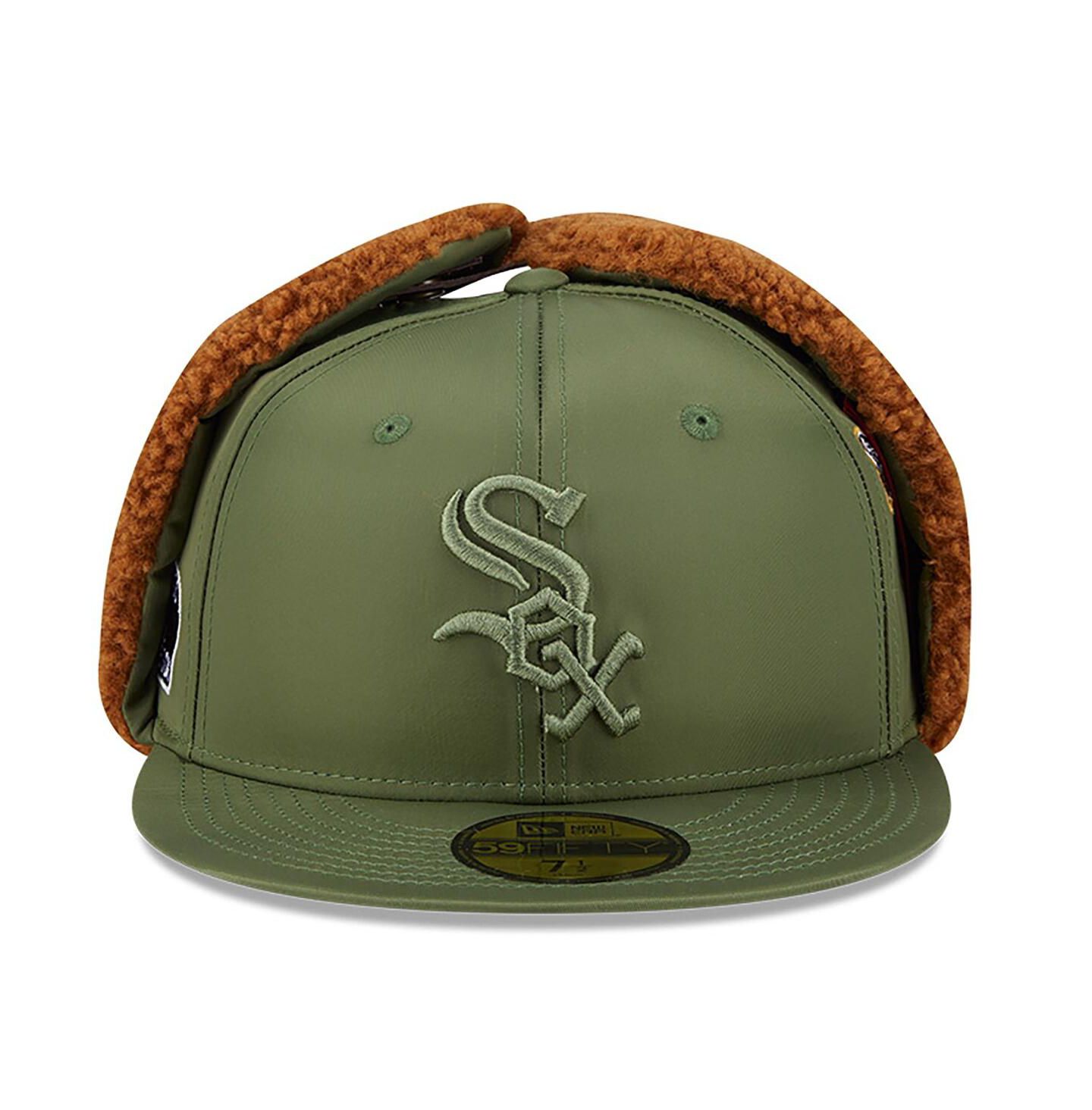 Мужская кепка New Era x Alpha Industries Olive Chicago White Sox Dog Ear 59FIFTY Fitted Hat — фото 2