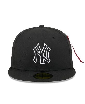 x Alpha Industries Men's Black New York Yankees 59FIFTY Fitted Hat