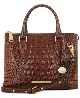 Brahmin Anywhere Convertible Melbourne Embossed Leather Satchel - Brown