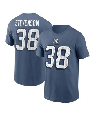 Nike - Men's Rhamondre Stevenson Storm Blue New England Patriots 2025 Rivalries Collection Player Name Number T-Shirt