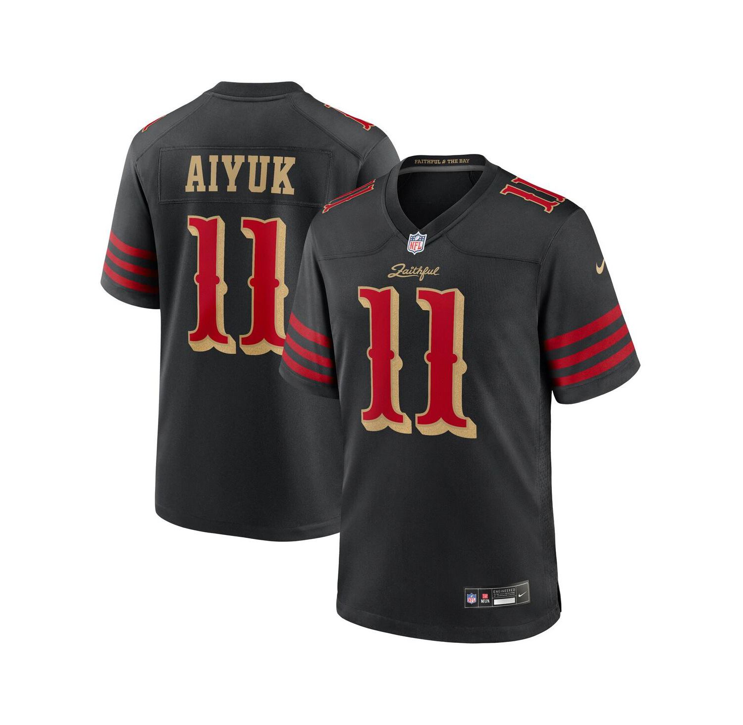 Men's Brandon Aiyuk Black San Francisco 49ers 2025 Rivalries Collection Game Jersey