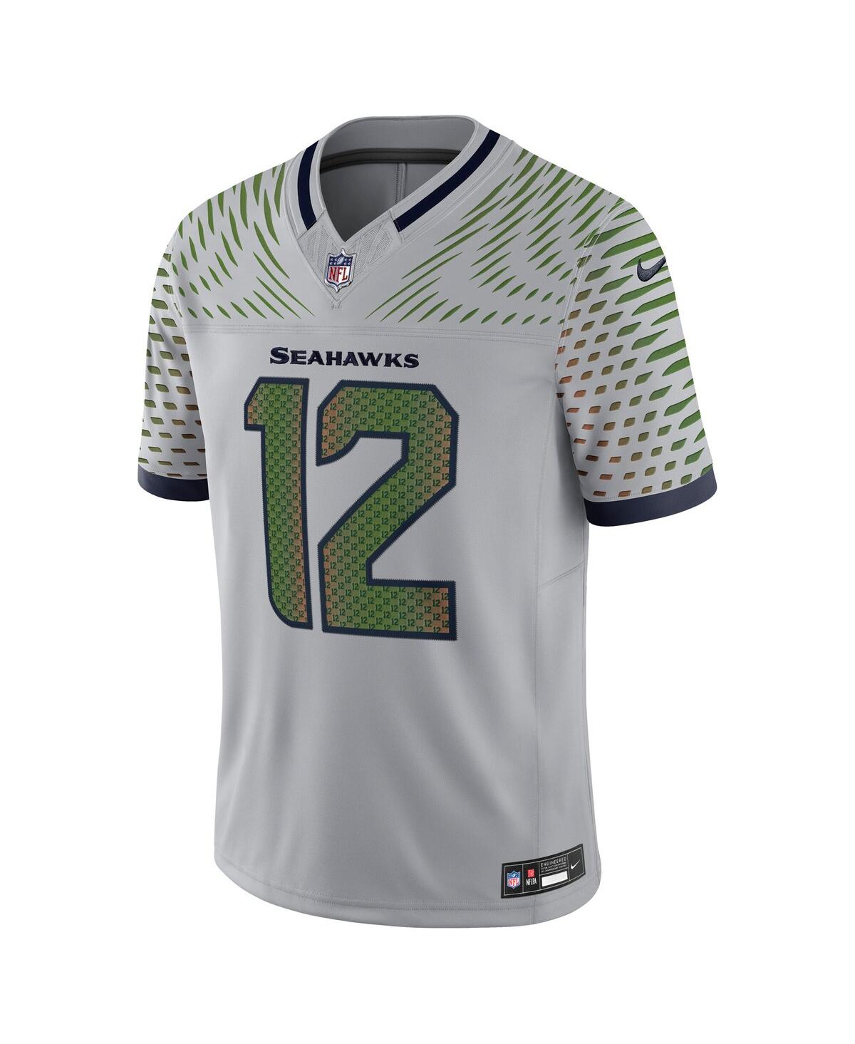 Nike Men's 12s Wolf Gray Seattle Seahawks 2025 Rivalries Collection Limited Jersey