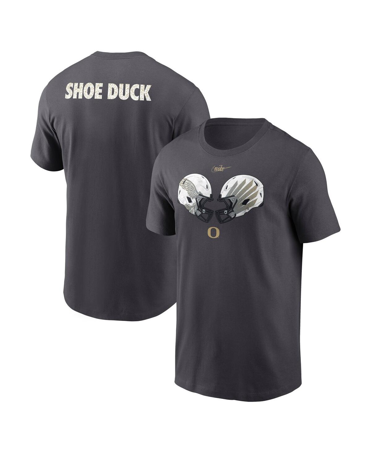Nike Men's Anthracite Oregon Ducks Shoe Duck Unstoppable Force Dri-fit T-shirt In Gray
