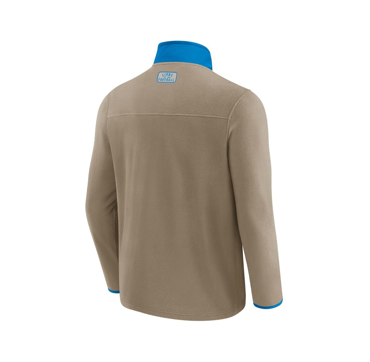 Darius Rucker Collection by x NFL Men's Tan Detroit Lions Heavyweight Polar Fleece Full-Zip Jacket