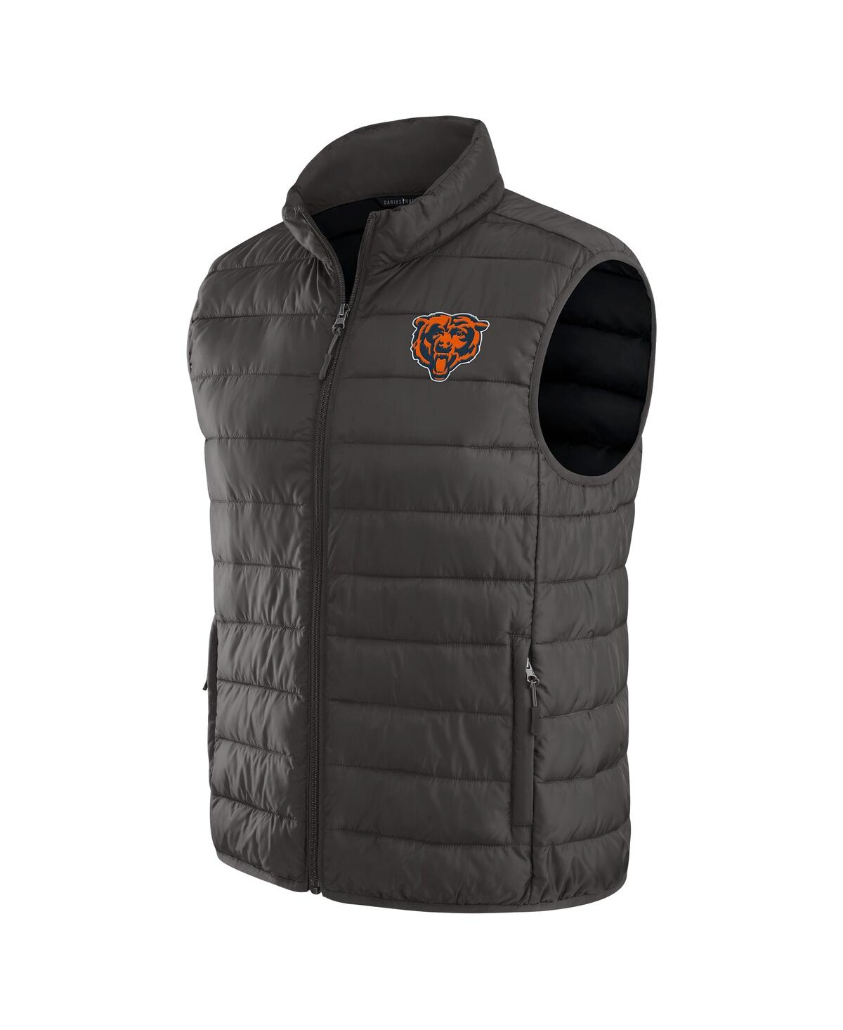 Fanatics Darius Rucker Collection By  X Nfl Men's Gray Chicago Bears Packable Full-zip Vest With Trav In Gray
