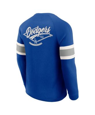 Darius Rucker Collection by Men's Royal Los Angeles Dodgers Waffle-Knit Raglan Long Sleeve Henley T-Shirt