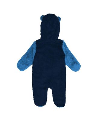 Baby Boys and Girls Newborn Navy Minnesota Timberwolves Stay Napping Fleece Bunting Full-Zip Sleeper
