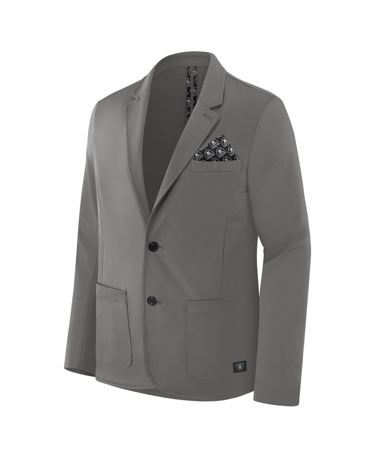 J. Palmer Men's Graphite Las Vegas Raiders Man-In-Motion Blazer