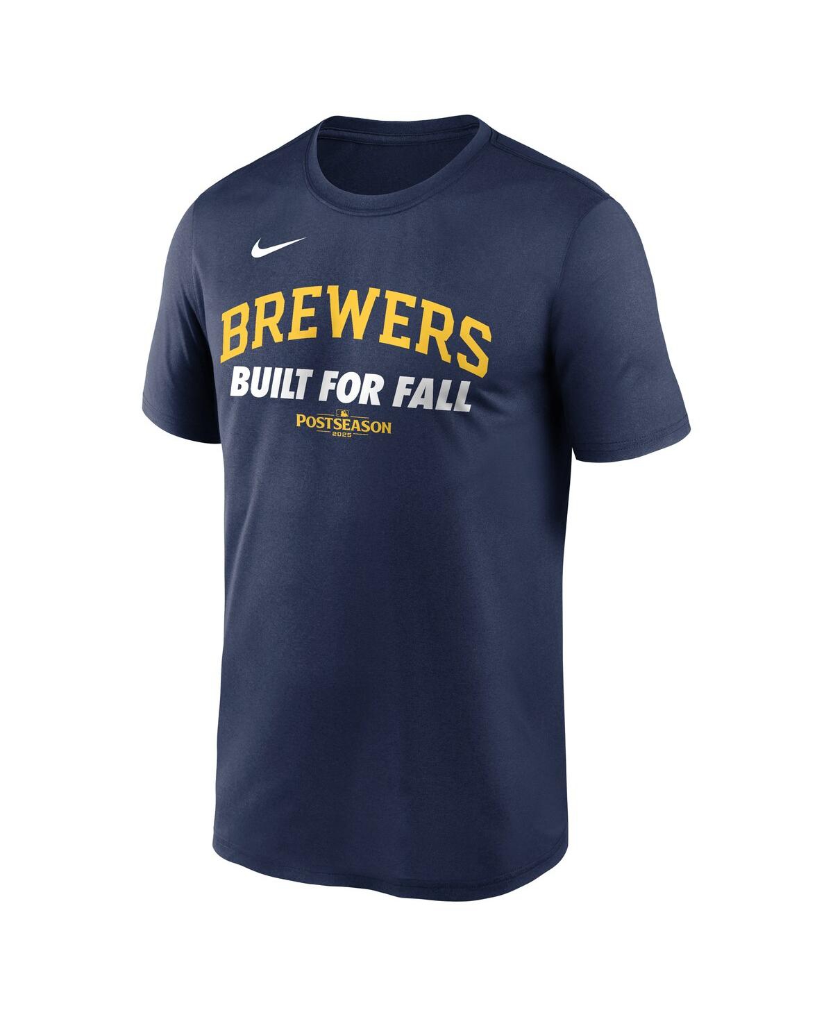 Nike Men's Navy Milwaukee Brewers 2025 Mlb Postseason Authentic Collection Legend Dri-fit T-shirt In Blue