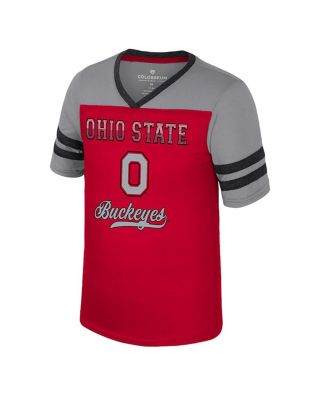 Big Girls Scarlet Ohio State Buckeyes Princess Bubblegum Bling T-Shirt