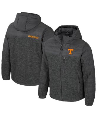 Colosseum - Men's Charcoal Tennessee Volunteers Nightman Full-Zip Hoodie Puffer Jacket