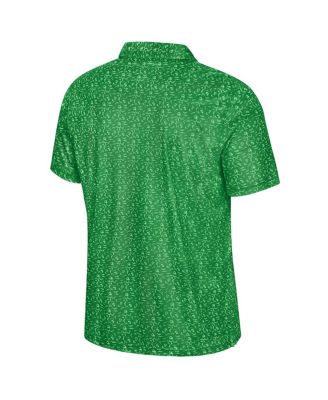 Men's Green Oregon Ducks Football Print Polo Shirt