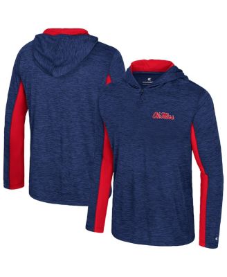Colosseum - Men's Navy Ole Miss Rebels Always Sunny Quarter-Zip Hoodie