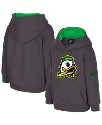 Colosseum - Toddler Charcoal Oregon Ducks Big Logo Volume Fleece Pullover Hoodie