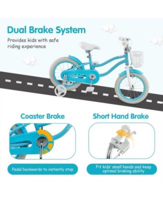 14 Inch Kids Bike with Dual Brakes, Adjustable Seat, and Training Wheels