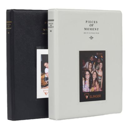 Instax Mini Instant Film Variety Value Pack, 40 Exposures, With Slinger Instax Mini Film Photo Album, Smoky White