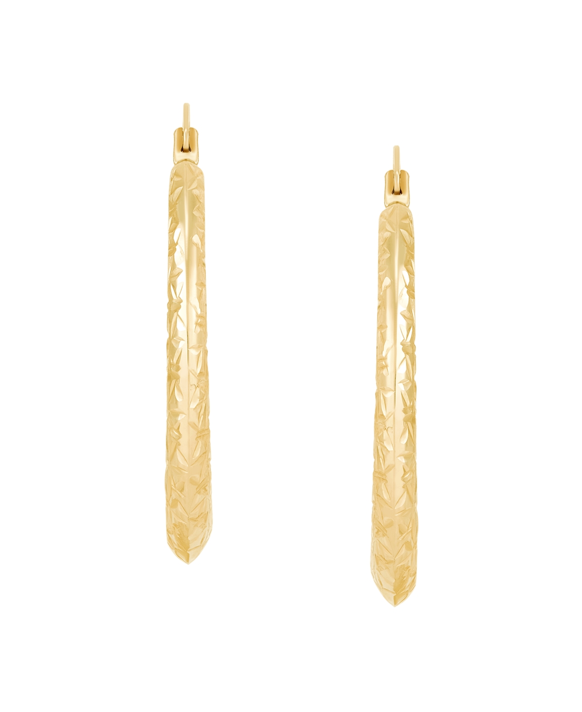 Macy's Polished Round Back To Back Hoop Earrings In 10k Yellow Gold In Gold