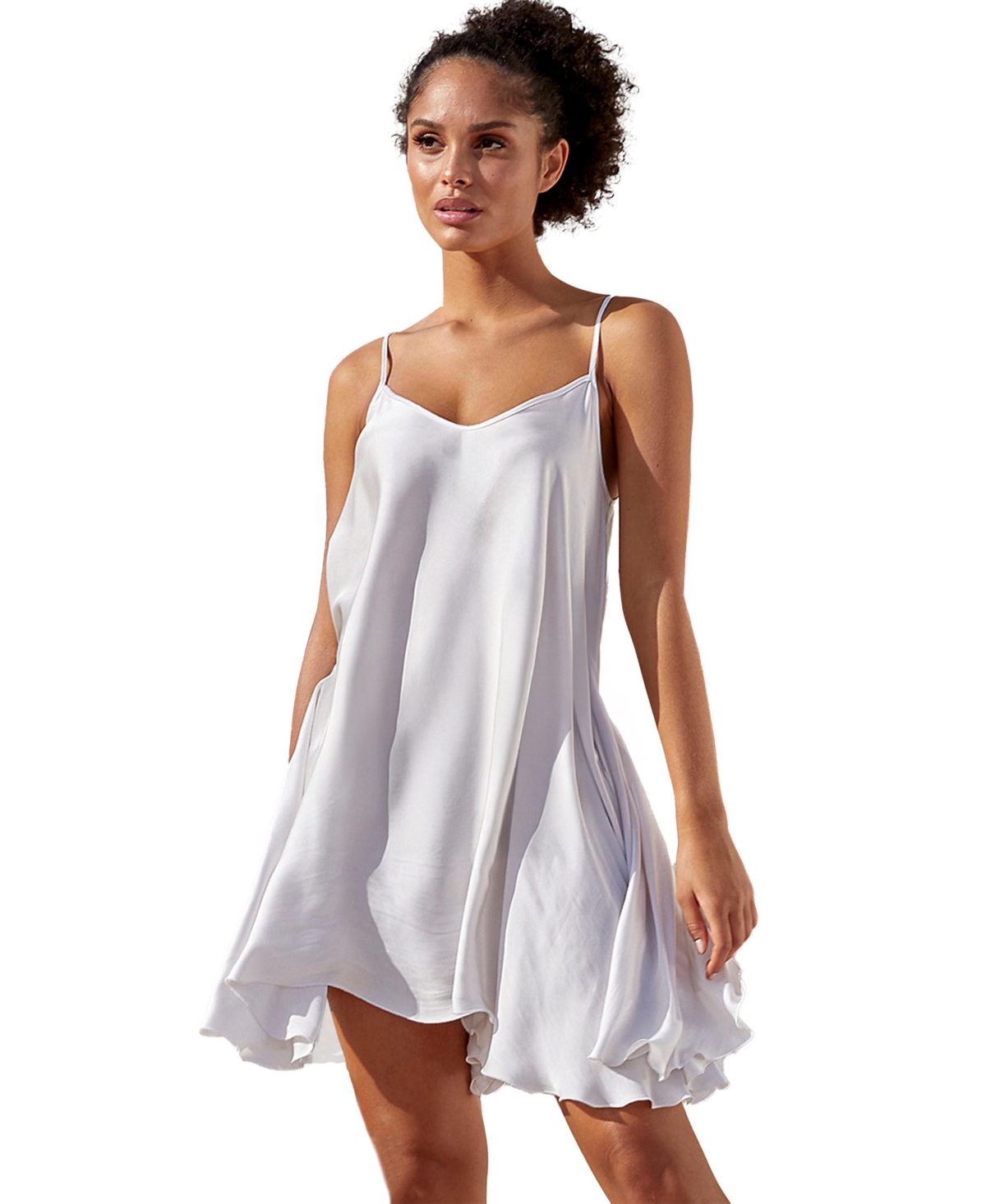 Lascana Women's Flowy Satin Negligee