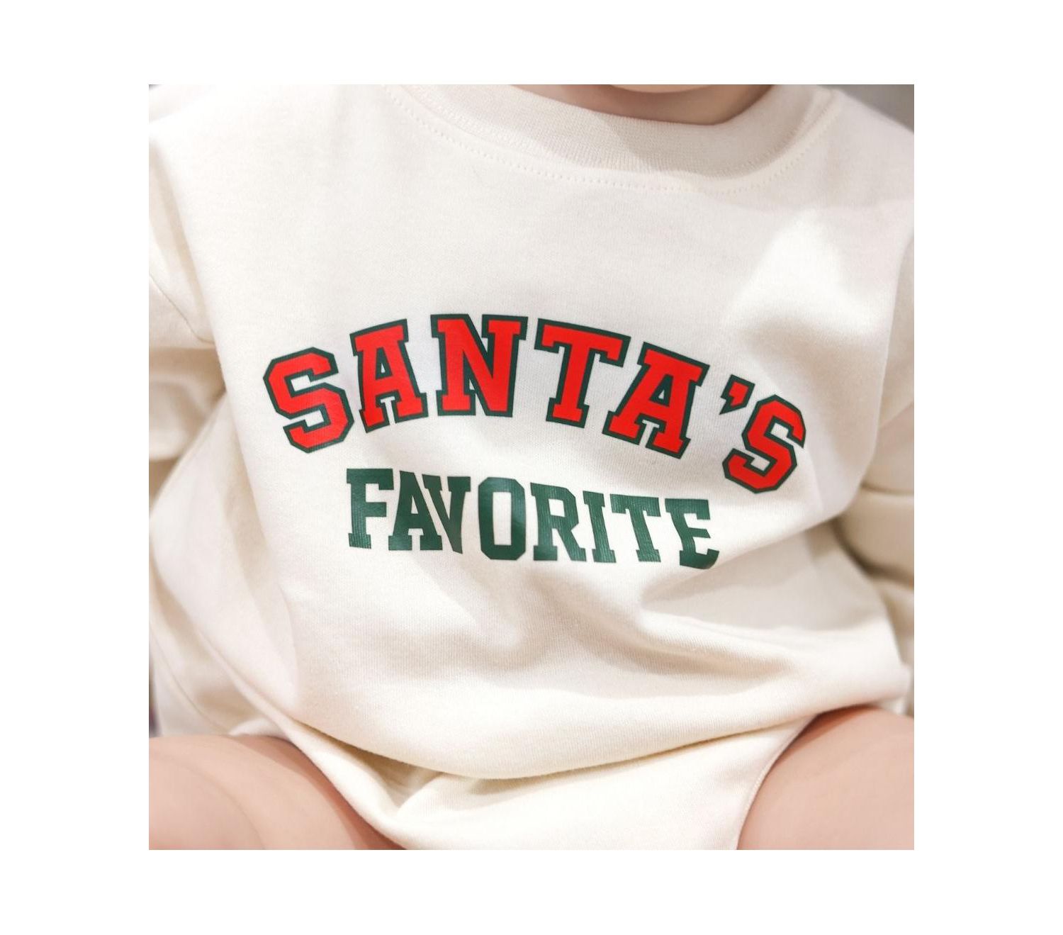 Baby Boys Santa's Favorite Christmas Long Sleeve Romper