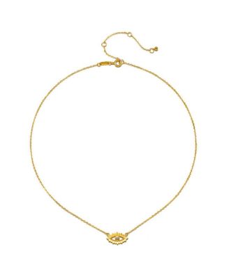 Ignite Intuition White Topaz Evil Eye Necklace