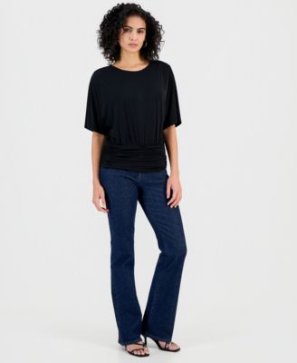 Women's Banded-Hem Crewneck Top, Macy's Exclusive