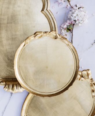 Florentine Wooden Accessories Bow Round Tray