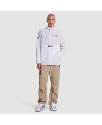 Men's White Buffalo Bills 2025 Rivalries Collection Sideline Anorak Half-Zip Hoodie Jacket