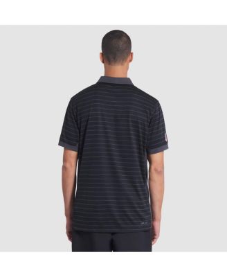 Men's Black San Francisco 49ers 2025 Rivalries Collection Sideline Victory Striped Dri-FIT Polo Shirt