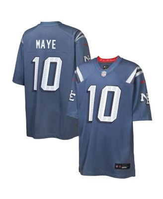 Nike - Big Boys and Girls Drake Maye Storm Blue New England Patriots 2025 Rivalries Collection Game Jersey