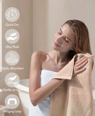 Diagonal Ribbed Cotton 6-Pc. Towel Set