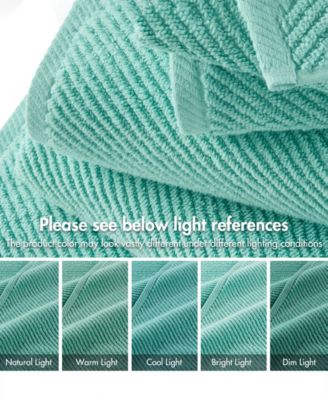 Diagonal Ribbed Cotton 6-Pc. Towel Set