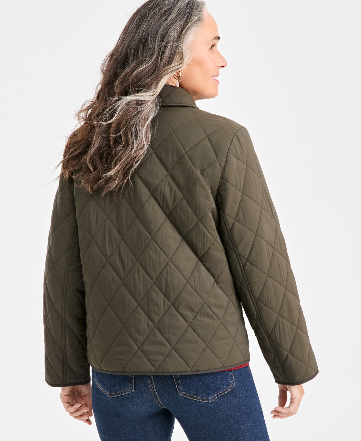 Style & Co Women's Quilted Utility Jacket, Macy's Exclusive