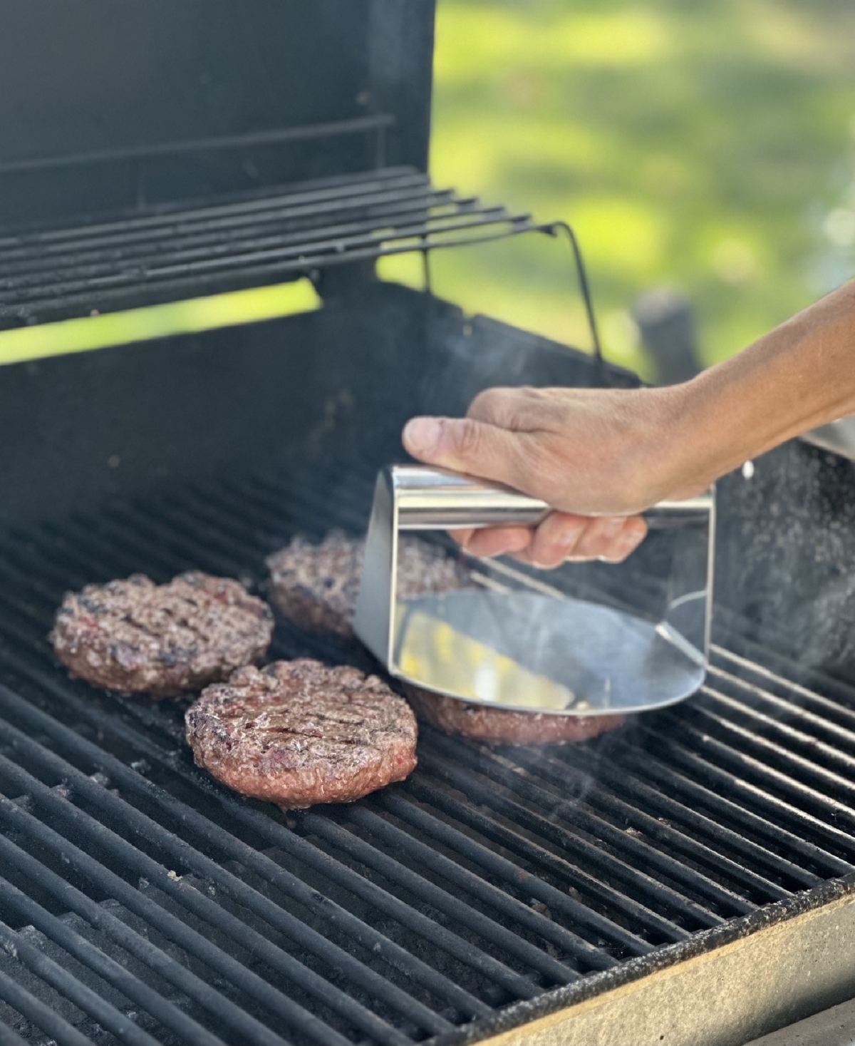 Outset Stainless Steel 6" Burger Smasher In Silver