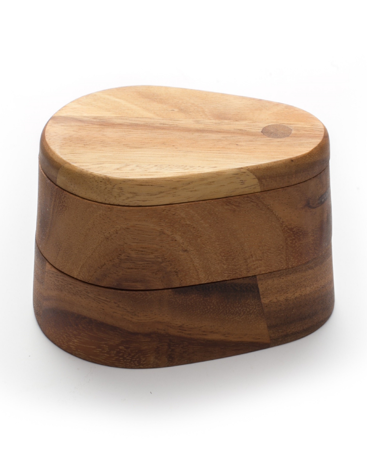 Ironwood AcaciaDouble Layer Swivel Salt Box