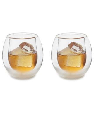 Hand Blown Whiskey Glasses, Set of 2