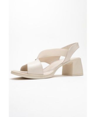 Crina Elasticated Leather Chunky Heel Sandal (Women)