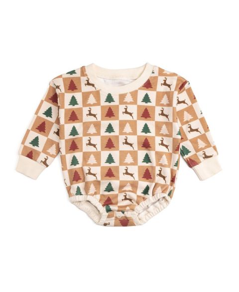 Комбинезон Sweet Wink Cabin Christmas Long Sleeve для мальчиков-малышей, цвет: Натуральный
