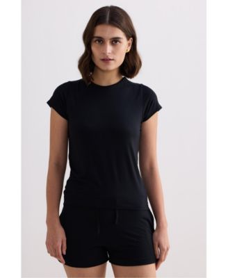 Women's Essential Short Sleeve Tee Set in Black