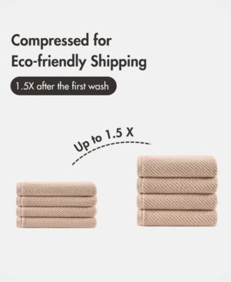 Diagonal Ribbed Cotton 4-Pc. Hand Towel Set