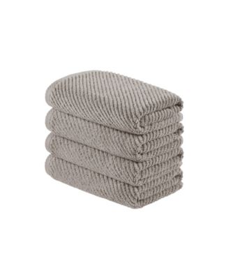 Diagonal Ribbed Cotton 4-Pc. Hand Towel Set