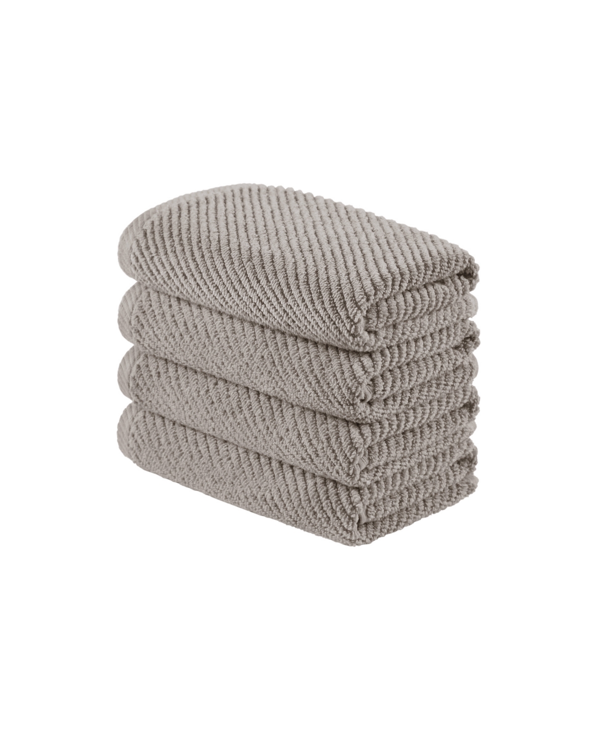 Madison Park Diagonal Ribbed Cotton 4-Pc. Hand Towel Set