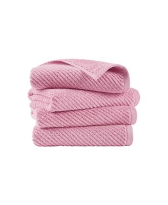 Diagonal Ribbed Cotton 4-Pc. Hand Towel Set