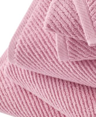 Diagonal Ribbed Cotton 4-Pc. Hand Towel Set