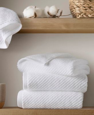Diagonal Ribbed Cotton 4-Pc. Hand Towel Set